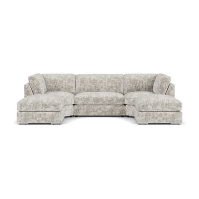 Bishop Fullback Sofa Truffle Fabric U Shape Corner Sofa
