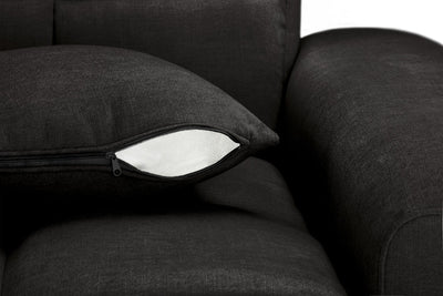 The Bubble Charcoal Black Boucle Fabric Right Hand Corner Cloud Sofa