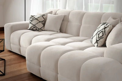 The Bubble Beige Boucle Fabric Right Hand Corner Cloud Sofa