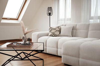 The Bubble Beige Boucle Fabric Right Hand Corner Cloud Sofa