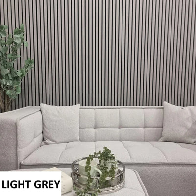 Acoustic Slatted Wall Panels Pack Of x4 240cm x 60cm - Range of Colours