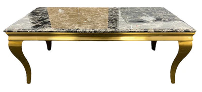 Louis Gold Marble Coffee Table In 4 Colours