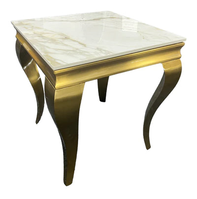 Louis Gold Marble Lamp End Table In 4 Colours