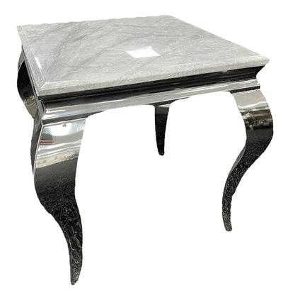 Louis Chrome Marble Lamp End Table In 4 Colours