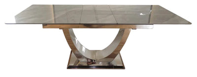 Arial 1.2-1.5m Extending Grey Ceramic Marble Dining Table
