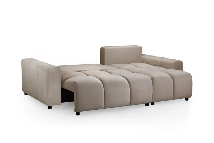 Luki Sofa Bed Mocha Velvet Universal Corner