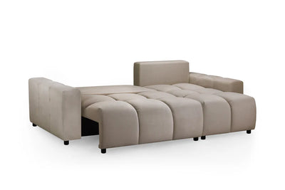 Luki Sofa Bed Mocha Velvet Universal Corner