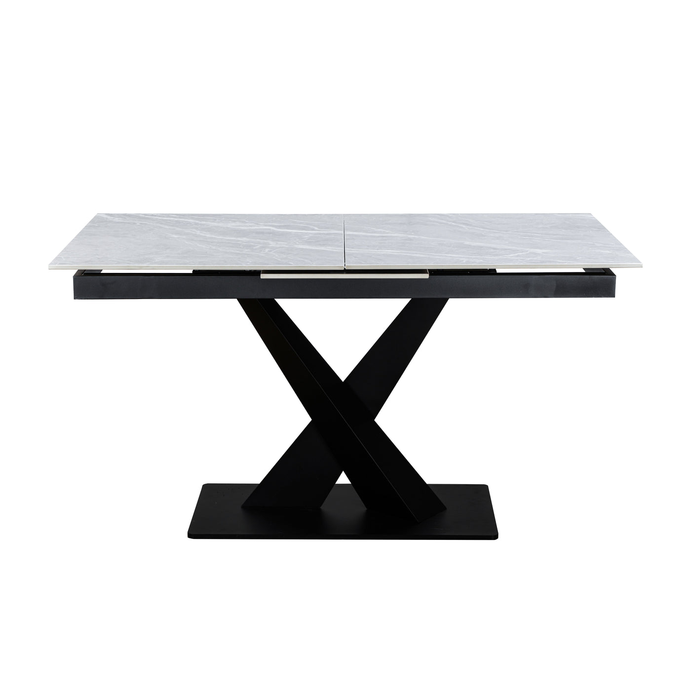 Toronto 140-180cm Grey Matt Ceramic Marble Extending Dining Table With Velvet Dining Chairs