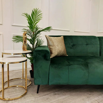 Oslo Premium Plush Velvet Fabric Corner 2 Piece Open Plan Sofa In 6 Colours