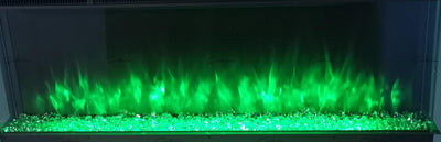 41 50 60 71 Inch HD+ Panoramic Black Electric Luvelle Fire 3 Sided Full Glass-Esme Furnishings