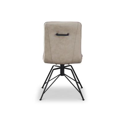 Melody Swivel Dining Chairs With Black Metal Base Pairs In 2 Colours