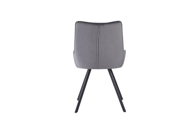 Jameson Velvet Dining Chairs With Black Metal Base - Pairs - 3 Colours