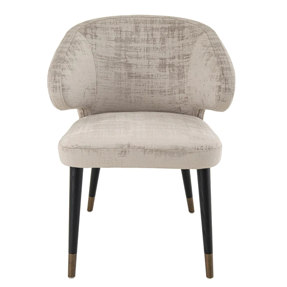 RV Astley Arrone Luxe Mushroom Chenille Chair
