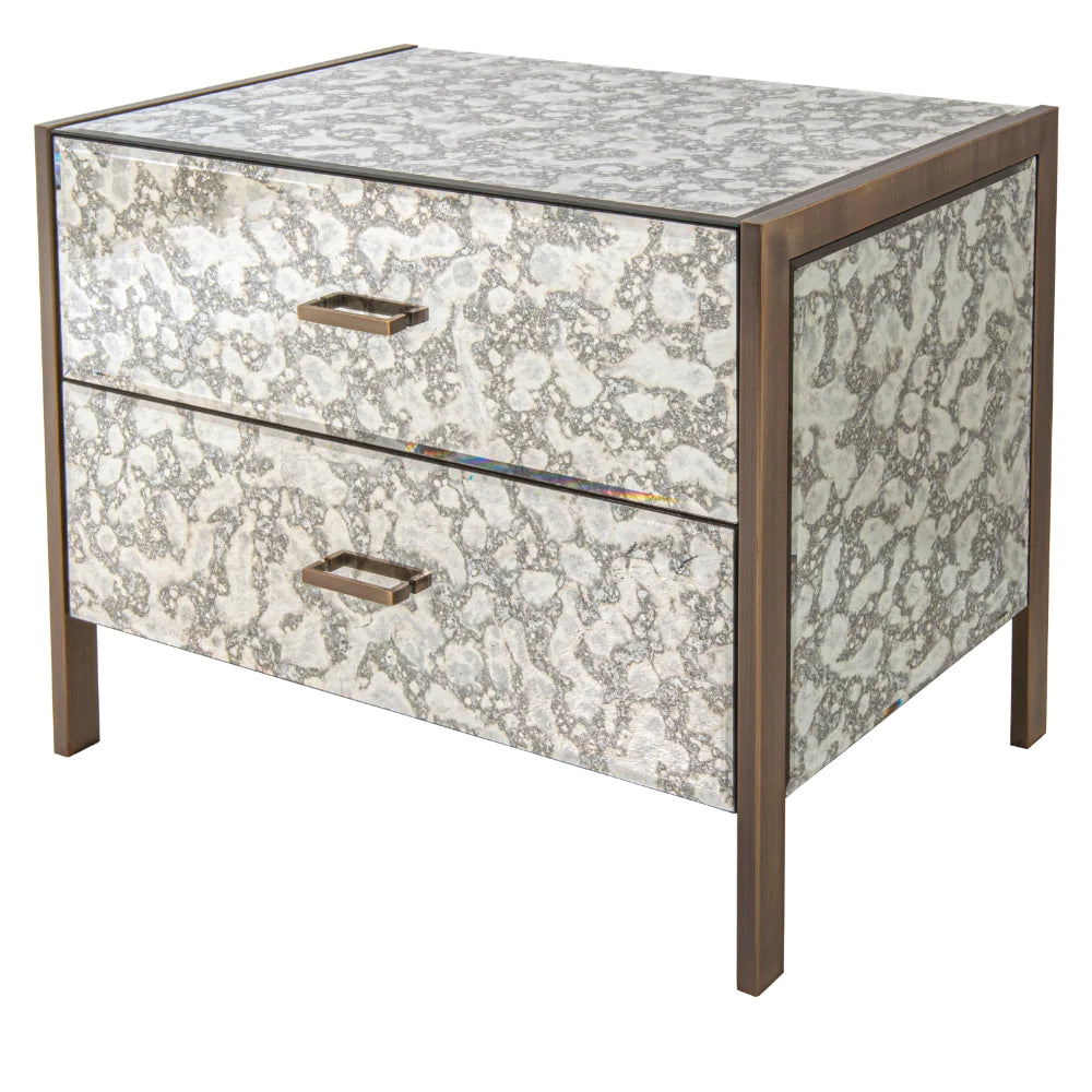 RV Astley Teviot 2 Drawer Bedside Table Esme Furnishings