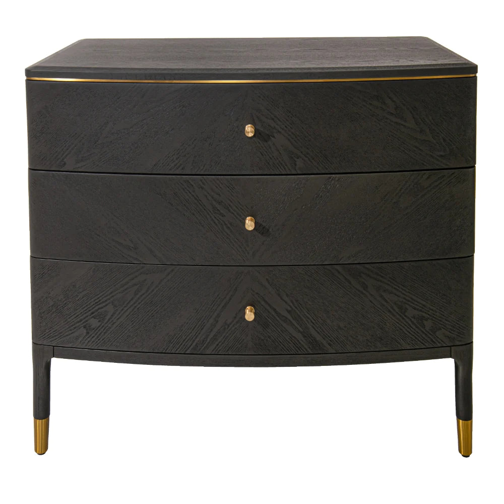 RV Astley Vancent Chest Dark Grey Gold Esme Furnishings