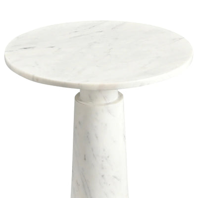 RV Astley Vilaine White Marble Side Table