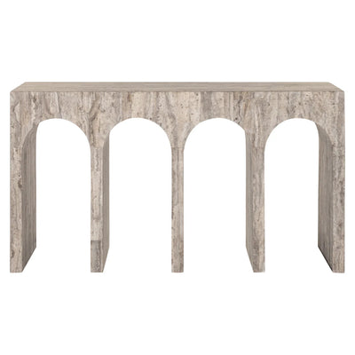 Richmond Interiors La Rague Natural Grey Travertine Console Table