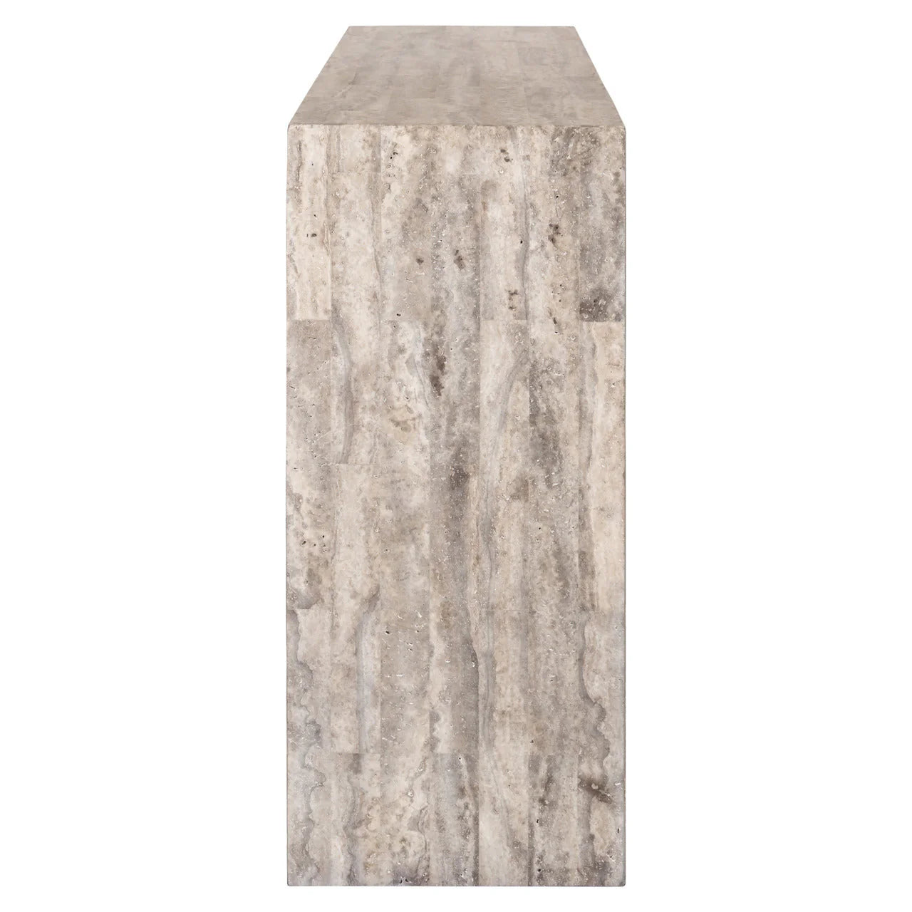 Richmond Interiors La Rague Natural Grey Travertine Console Table