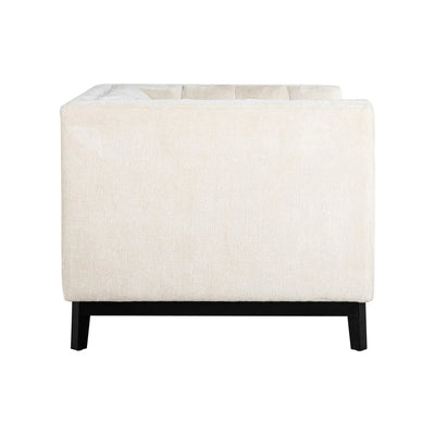 Richmond Interiors Beaudy Lounge Armchair White Chenille Fabric