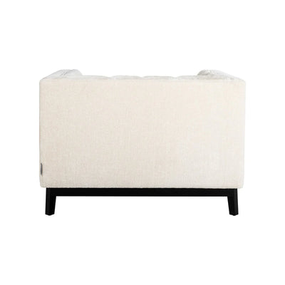 Richmond Interiors Beaudy Lounge Armchair White Chenille Fabric