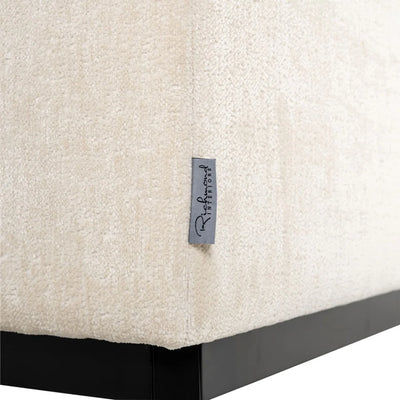 Richmond Interiors Beaudy Lounge Armchair White Chenille Fabric