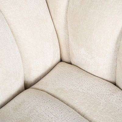 Richmond Interiors Beaudy Lounge Armchair White Chenille Fabric