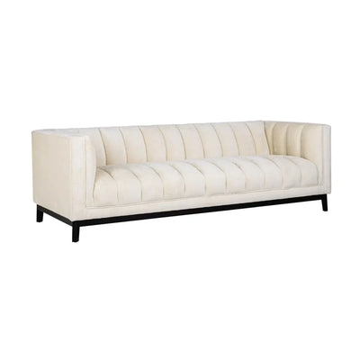 Richmond Interiors Beaudy 4 Seater Sofa White Chenille Fabric