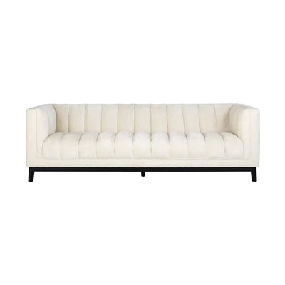 Richmond Interiors Beaudy 4 Seater Sofa White Chenille Fabric