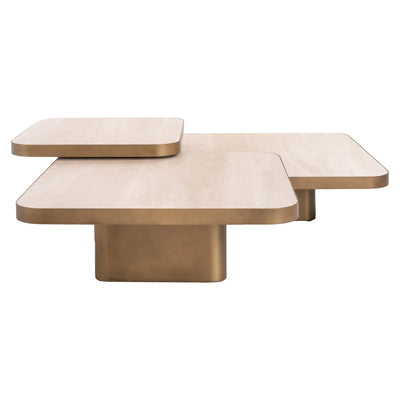 Richmond Interiors Cumulus Set of 3 Ceramic Beige Coffee Tables