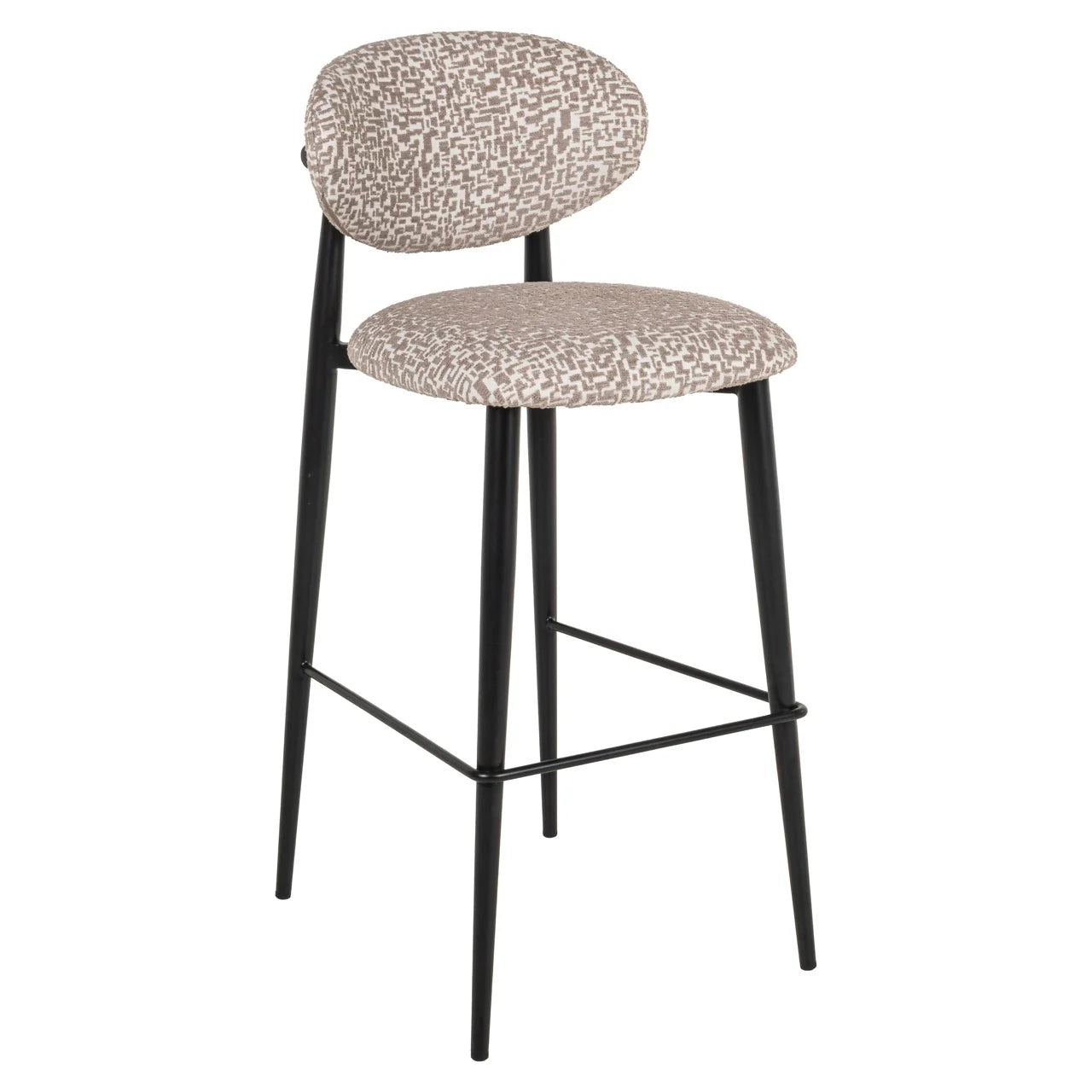Richmond Interiors Dantes Natural Geo Bar Stool