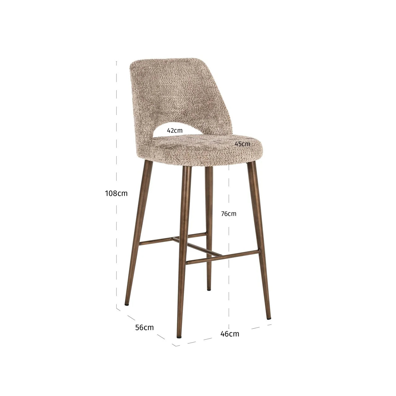 Richmond Interiors Delphine Lovely Nature Bar Stool