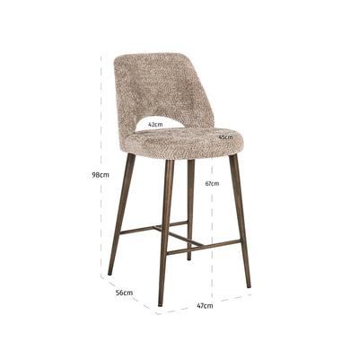 Richmond Interiors Delphine Lovely Nature Counter Stool
