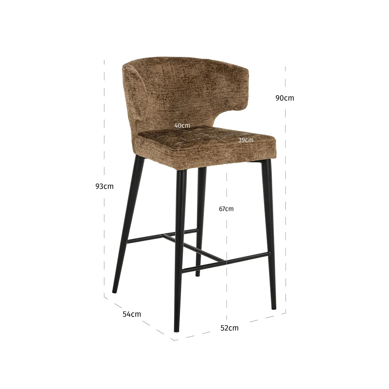 Richmond Interiors Taylor Brandy Fusion Counter Stool
