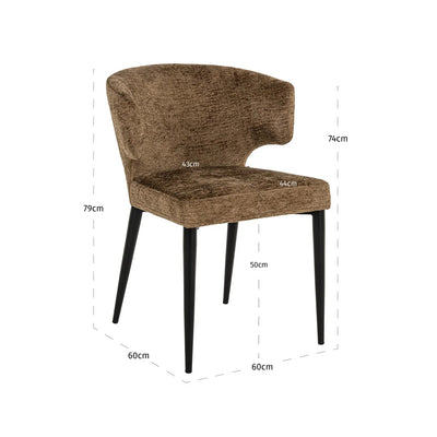 Richmond Interiors Taylor Brandy Fusion Dining Chair