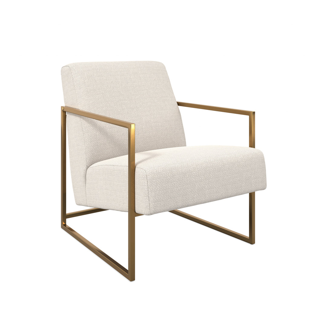 Manhattan Designs Ritz Beige and Gold Chair