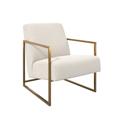 Manhattan Designs Ritz Beige and Gold Chair