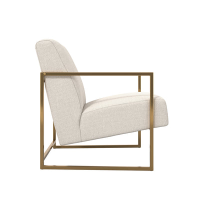 Manhattan Designs Ritz Beige and Gold Chair