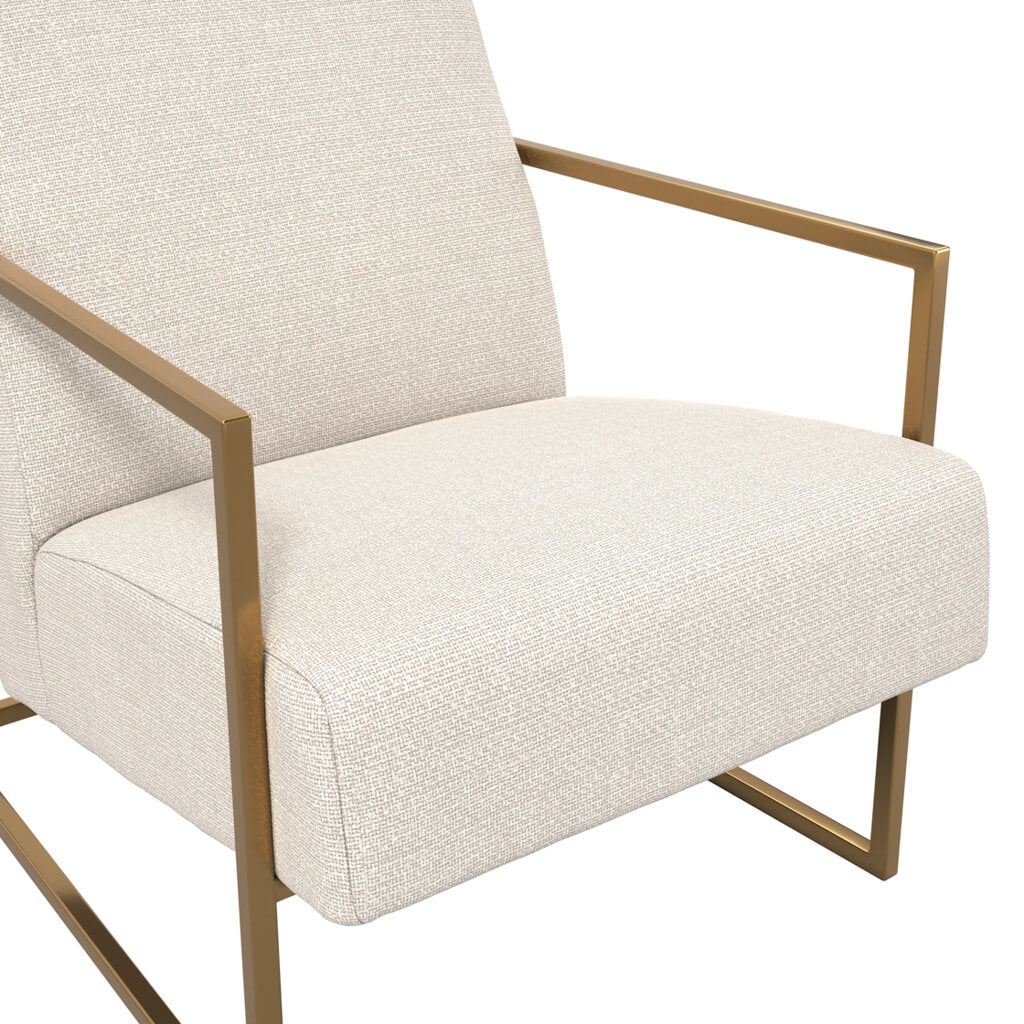 Manhattan Designs Ritz Beige and Gold Chair