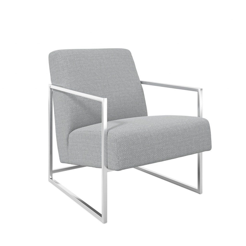 Manhattan Designs Ritz Dove Grey and Silver Chair