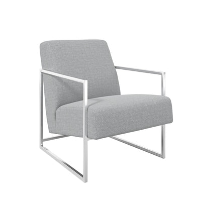 Manhattan Designs Ritz Dove Grey and Silver Chair