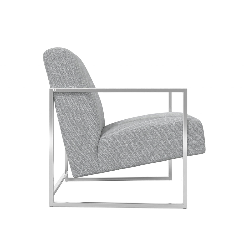 Manhattan Designs Ritz Dove Grey and Silver Chair