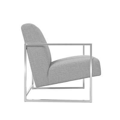 Manhattan Designs Ritz Dove Grey and Silver Chair