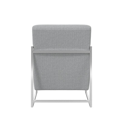 Manhattan Designs Ritz Dove Grey and Silver Chair