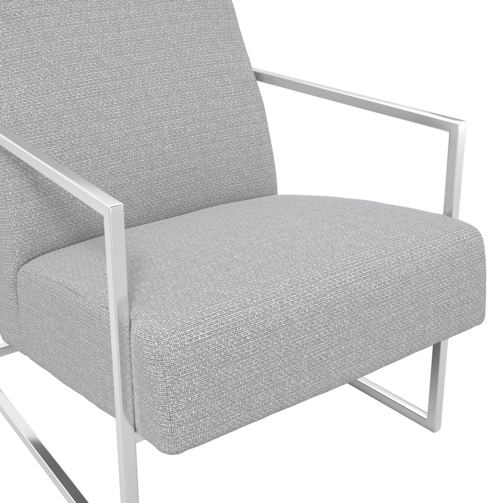 Manhattan Designs Ritz Dove Grey and Silver Chair