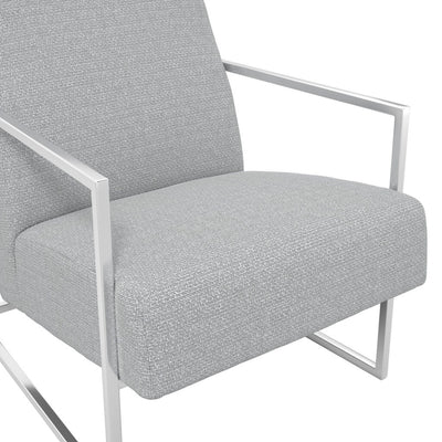 Manhattan Designs Ritz Dove Grey and Silver Chair