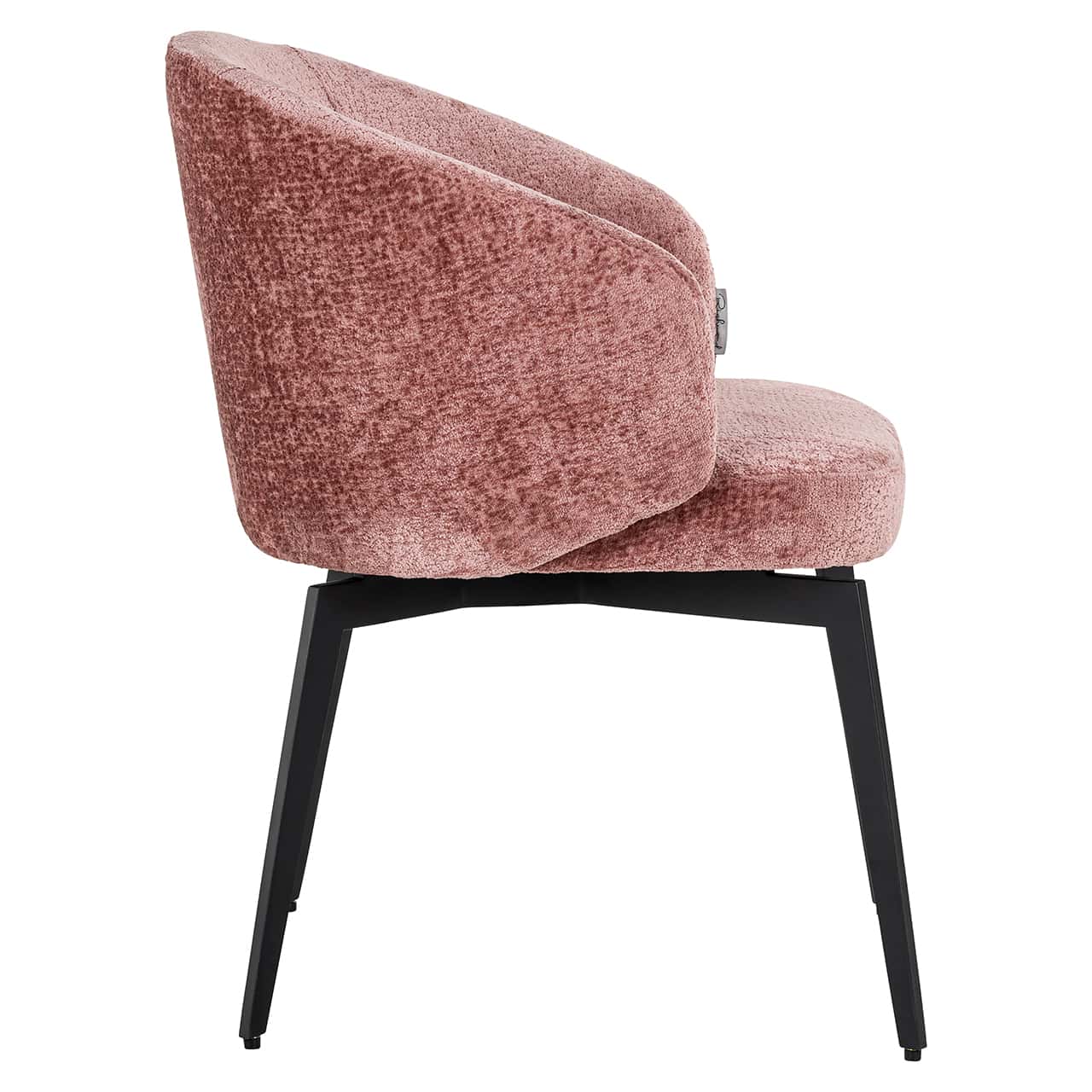 Richmond Interiors Amphara Rose Pink Chenille Bucket Chair