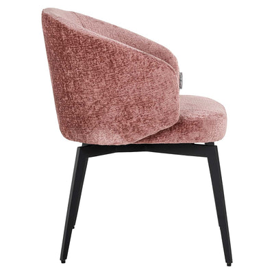 Richmond Interiors Amphara Rose Pink Chenille Bucket Chair
