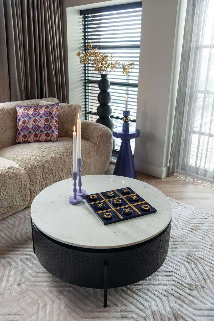 Richmond Interiors Kimble Purple Side Table Large