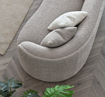 The Wave Boucle Premium Sofa Koala Teddy Boucle Fabric