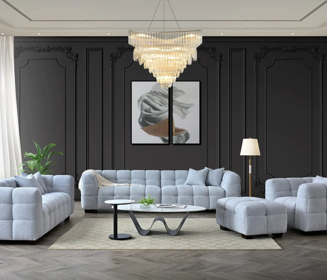 The Bubble Tribeca Pearl Boucle Armchair Premium Boucle Fabric